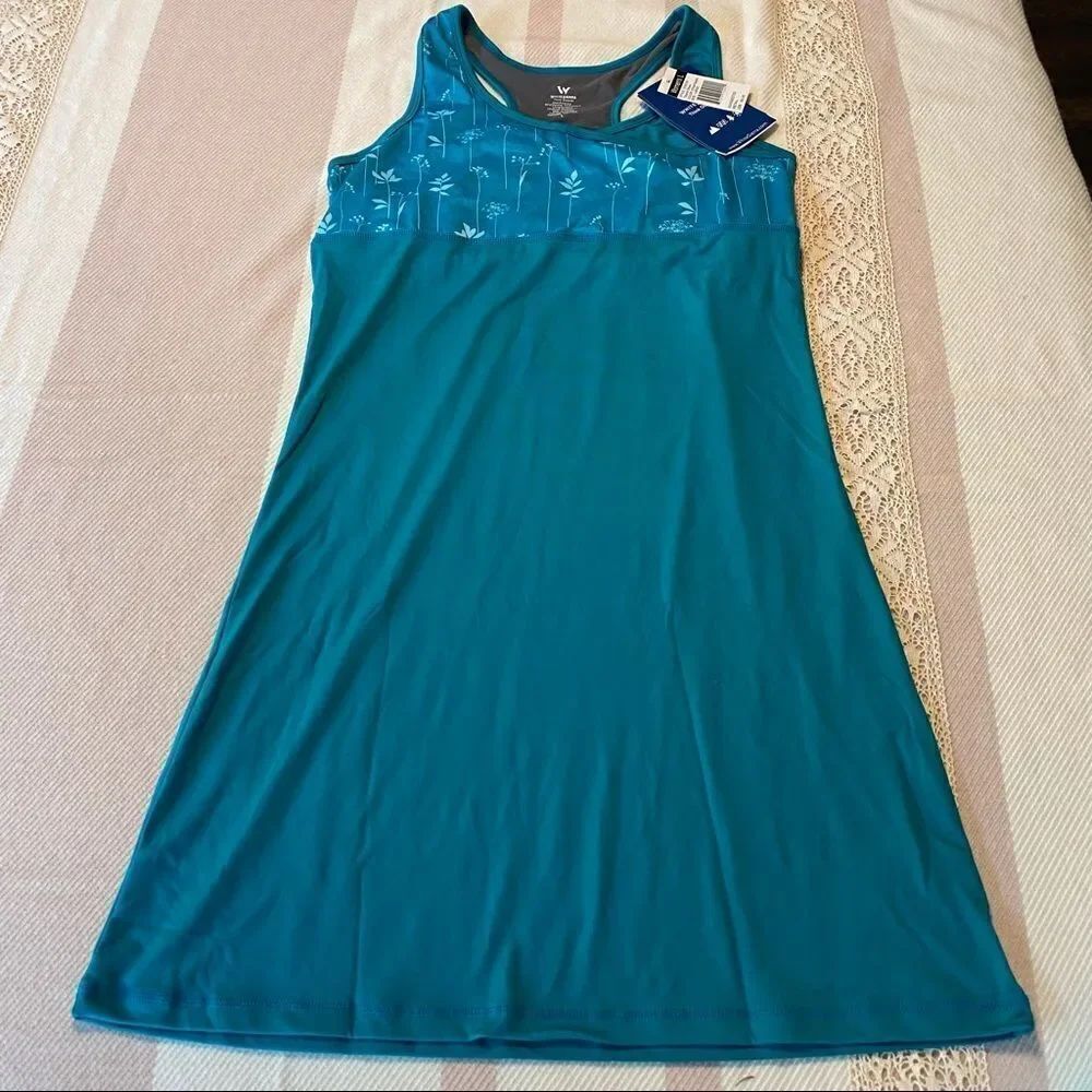 White Sierra Tiburon Dark Turquoise Dress, Size Large